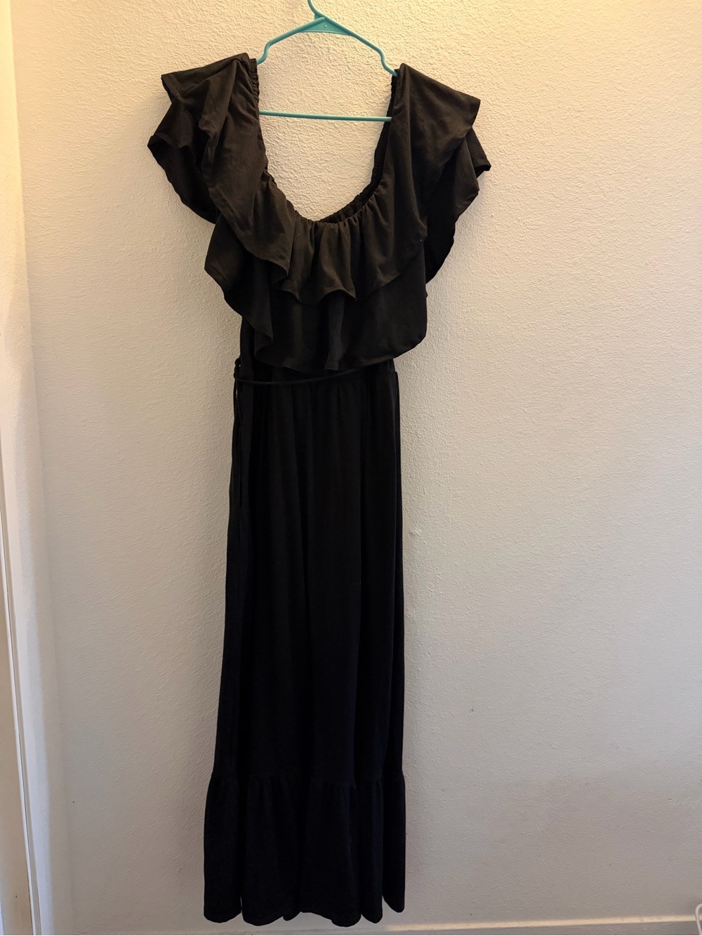 Pinup Couture Black Ruffled Maxi Dress